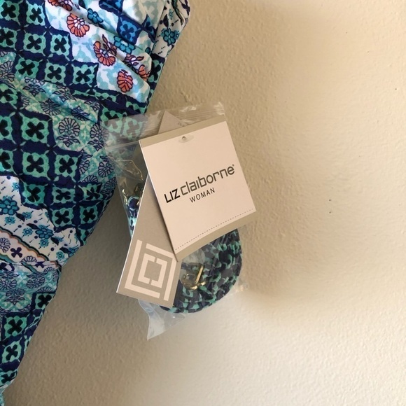 Liz Claiborne Aqua Blue Plus Swim Tankini 24W - Picture 5 of 8